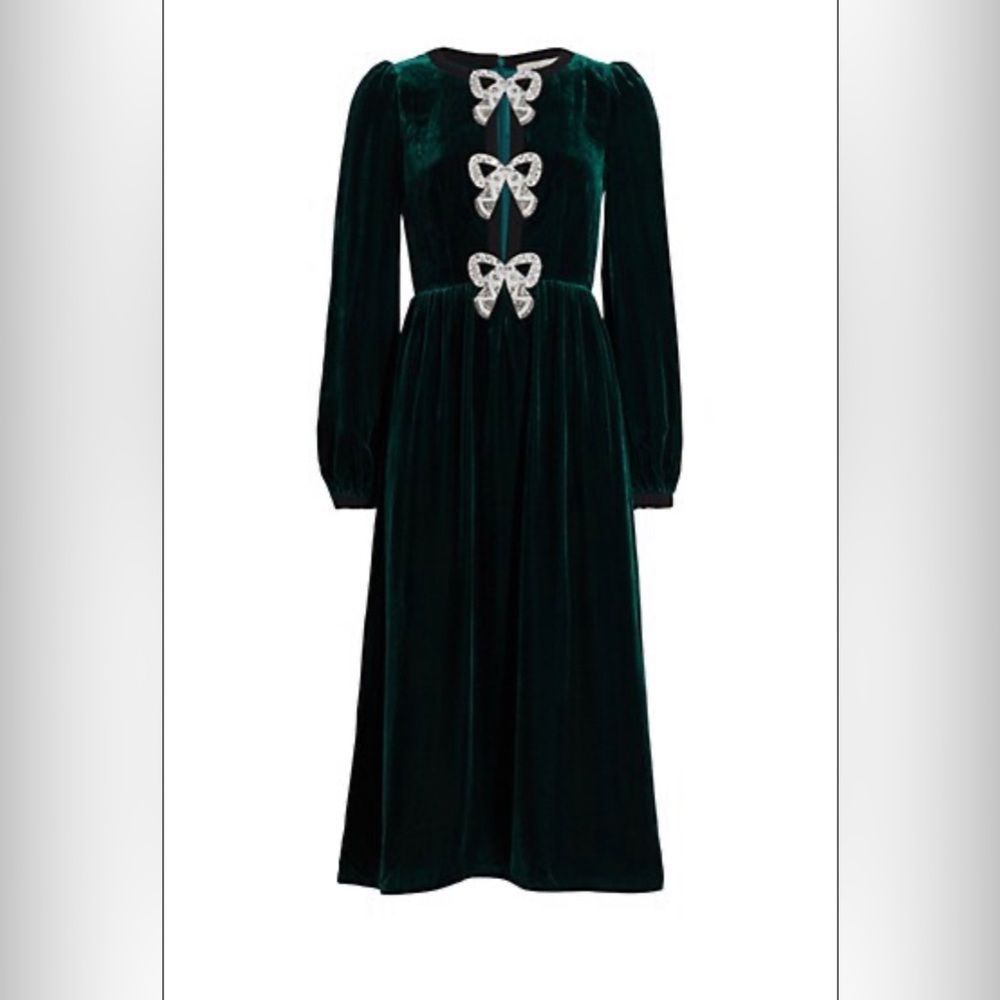 Saloni Camille Bow Dress